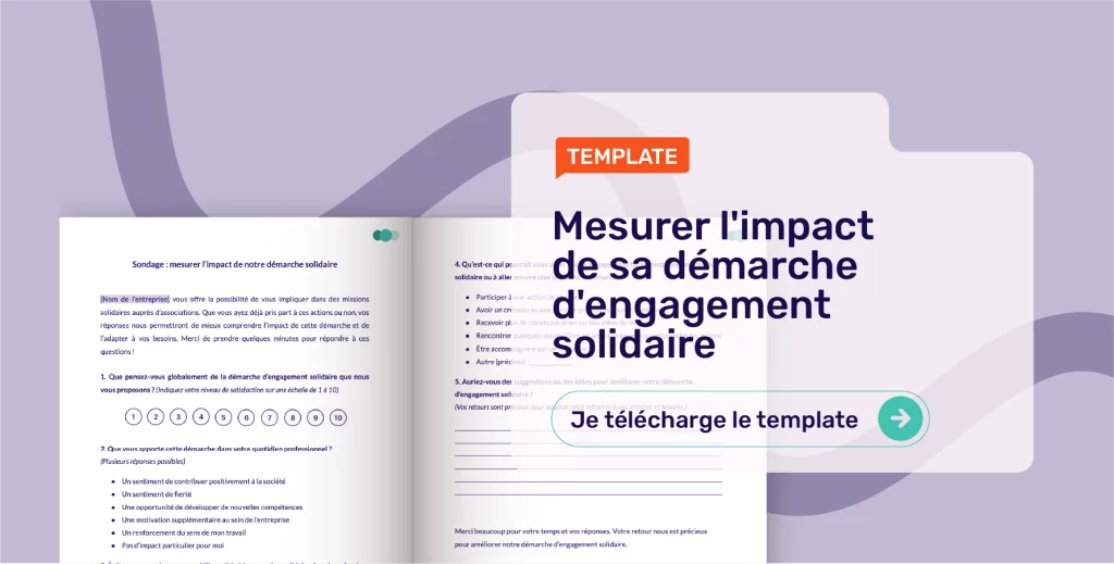 Vignette sondage mesurer impact démarche d'engagement solidaire