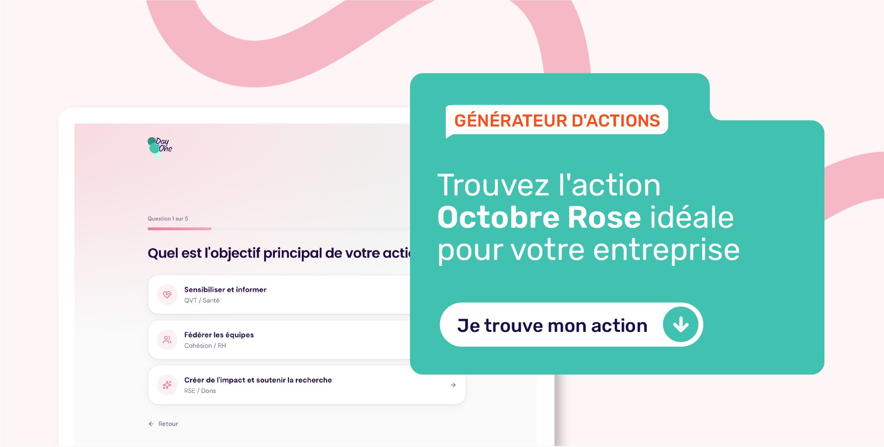 Générateur d'actions Octobre Rose : trouvez l'action idéale pour votre entreprise