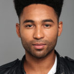close up portrait young african man with stubble