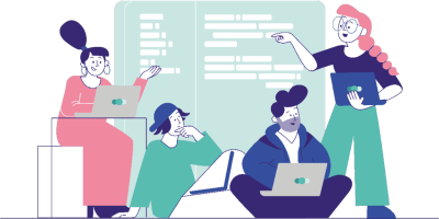 actions solidaires groupe illustration